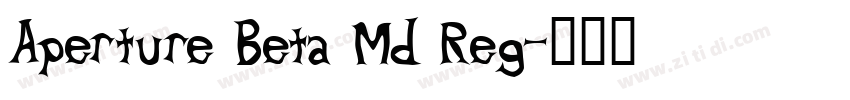 Aperture Beta Md Reg字体转换